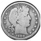 1908 D  BARBER HALF DOLLAR G