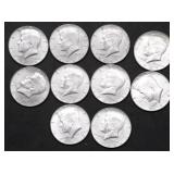10 40 % SILVER HALF DOLLARS