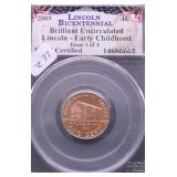 2009 PCGS GEM RED FORMATIVE YEARS LINCOLN CENT