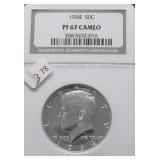 1964 NGC PF67 CAMEO KENNEDY HALF DOLLAR