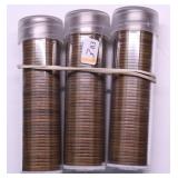 3 ROLLS OF WHEAT CENTS
