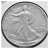 1941 S WALKING HALF DOLLAR XF