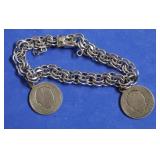 STERLING SILVER CHARM BRACELET