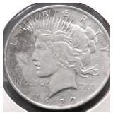 1922 PEACE DOLLAR XF