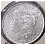 1886 CHOICE BU MORGAN DOLLAR