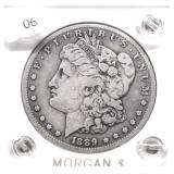 1889 CC MORGAN DOLLAR F PQ