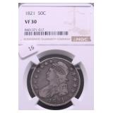 1921 NGC NF30 BUST HALF DOLLAR
