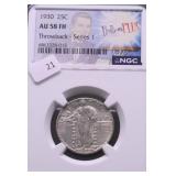 1930 NGC AU58 FH STANDING QUARTER