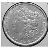 1896 MORGAN DOLLAR AU