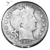 1912 BARBER HALF DOLLAR G