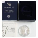 2020 W SILVER EAGLE W BOX PAPERS