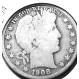 1908 D BARBER HALF DOLLAR G