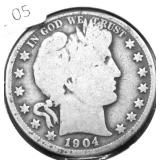 1904 BARBER HALF DOLLAR G