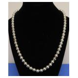 37.5 (1 PLUS OZ) STERLING SILVER BALL NECKLACE