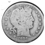 1906 D BARBER HALF DOLLAR G