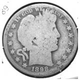 1898 O BARBER HALF DOLLAR G