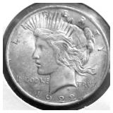 1922 PEACE DOLLAR AU
