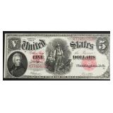 1907 5 $ US LEGAL TENDER XF