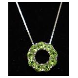 STERLING SILVER PERIDOT NECKLACE