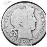1907 D BARBER HALF DOLLAR G