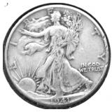 1941 WALKING HALF DOLLAR VF