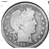 1907 BARBER HALF DOLLAR G