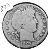 1907 D BARBER HALF DOLLAR G