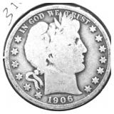 1906 BARBER HALF DOLLAR G