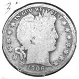 1906 BARBER HALF DOLLAR G