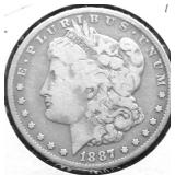 1887 O MORGAN DOLLAR F
