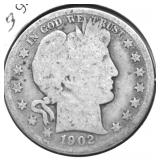 1902 O BARBER HALF DOLLAR G