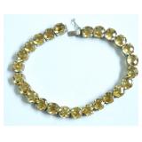 STERLING SILVER YELLOW "TOPAZ" BRACELET