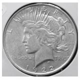 1922 PEACE DOLLAR AU