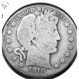 1910 S BARBER HALF DOLLAR G