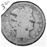 1904 O BARBER HALF DOLLAR G
