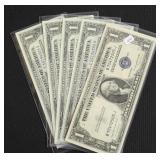 5 CHOICE BU SILVER CERTIFICATES