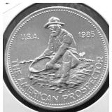 1985 ENGELHARD PROSPECTOR GEM 1 OZ .999 SILVER