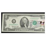 2 $ FIRST DAY COVER FEDERAL RESERVE NOTE UNC