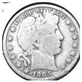 1905 S BARBER HALF DOLLAR G