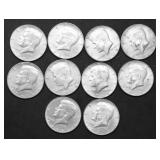 10 40 % SILVER HALF DOLLARS