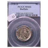 1938 D PCGS MS66 BUFFALO NICKEL