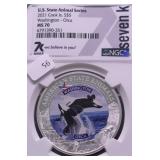 2021 NGC MS70 5 $ ORKA 1 OZ .999 SILVER