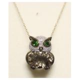 STERLING SILVER SMOKEY TOPAZ PENDANT