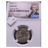 1950 D NGC MS66 FULL STEPS JEFFERSON NICKEL