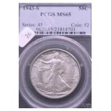 1943 S PCGS MS65 WALKING HALF DOLLAR