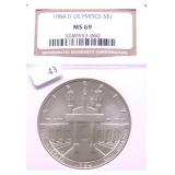 1984 D NGC MS69 OLYMPIC SILVER DOLLAR