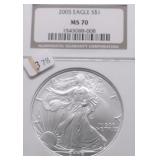 2005 NGC MS70 SILVER EAGLE