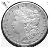 1884 S MORGAN DOLLAR VF