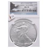 2014 NGC MS70 SILVER EAGLE
