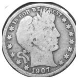 1907 BARBER HALF DOLLAR G